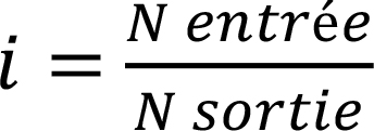 Formule pour calculer un rapport de réduction